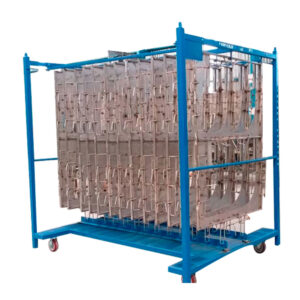 RACK DE PINTURA EN CARRO DE EMPAQUE
